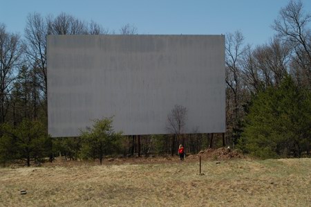Pine Aire Drive-In Theatre (Pine-Aire) - Screen Front - Photo From Water Winter Wonderland